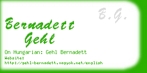 bernadett gehl business card